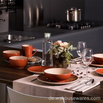 Neue Design-Farbe Glasur-Dinner-Platten eingestellt